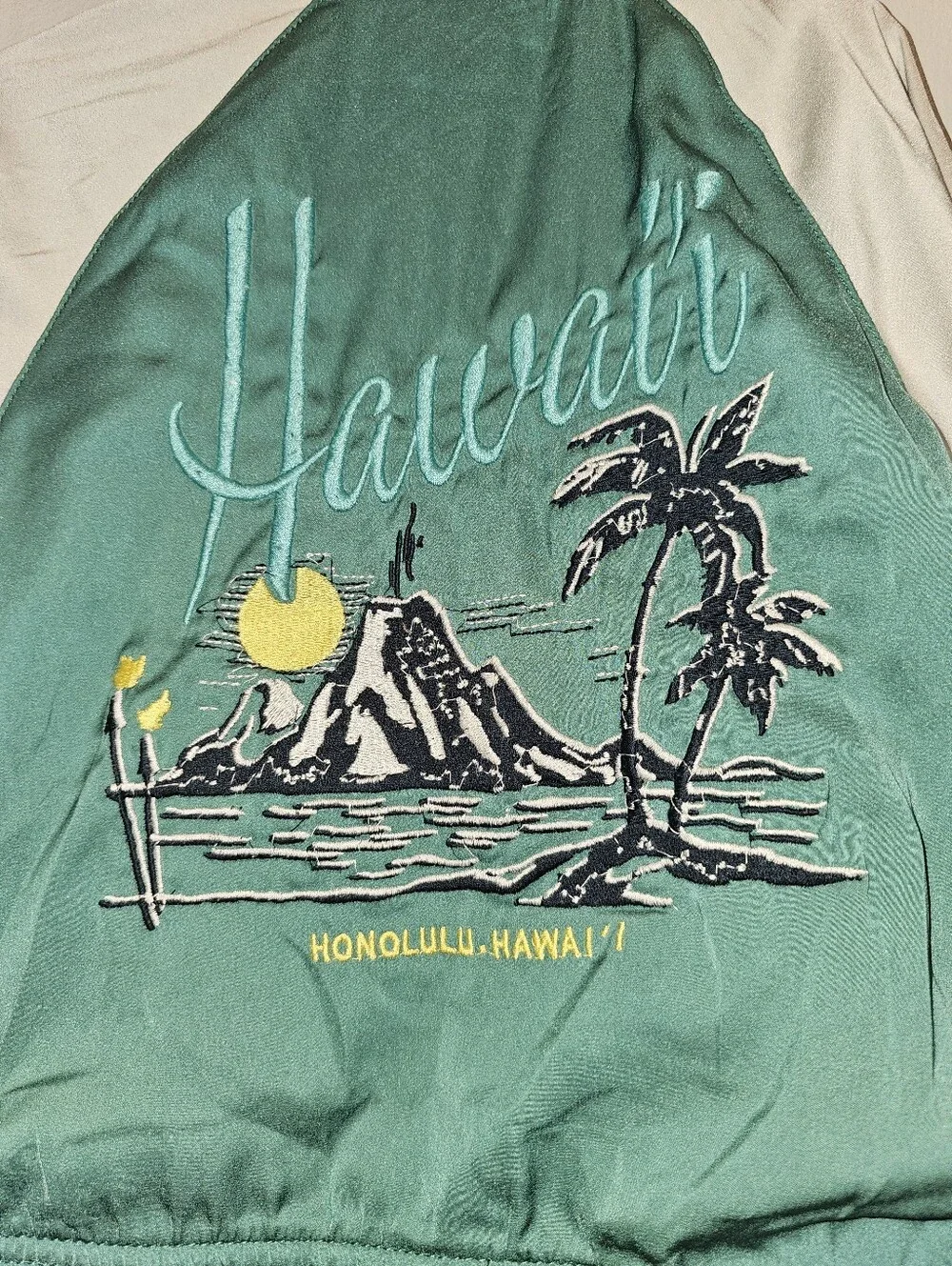 EUC | 3T | OshKosh | Teal Navy Reversible Hawaii Tropical Bomber Jacket